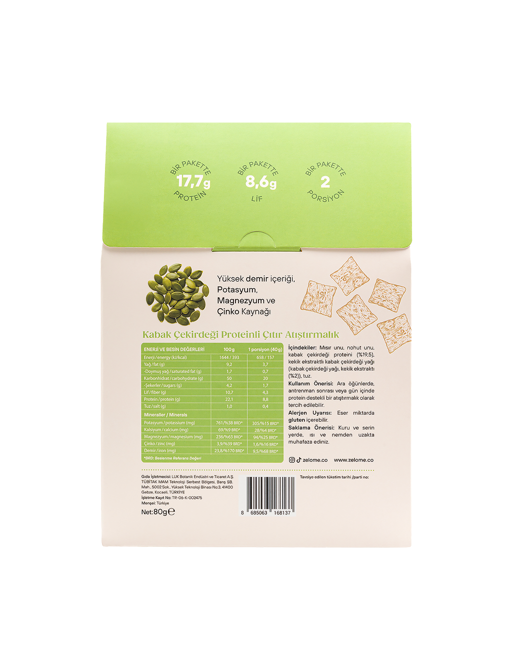 Kekik Ekstraktlı Proteinli Çıtır Atıştırmalık