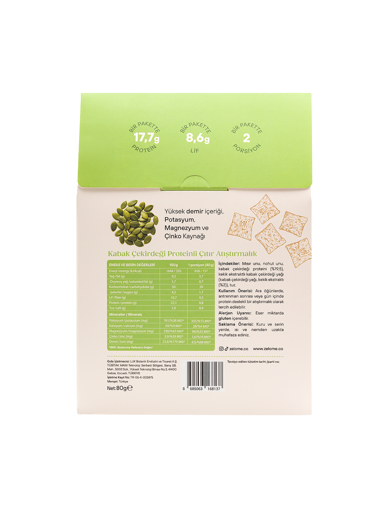 Kekik Ekstraktlı Proteinli Çıtır Atıştırmalık