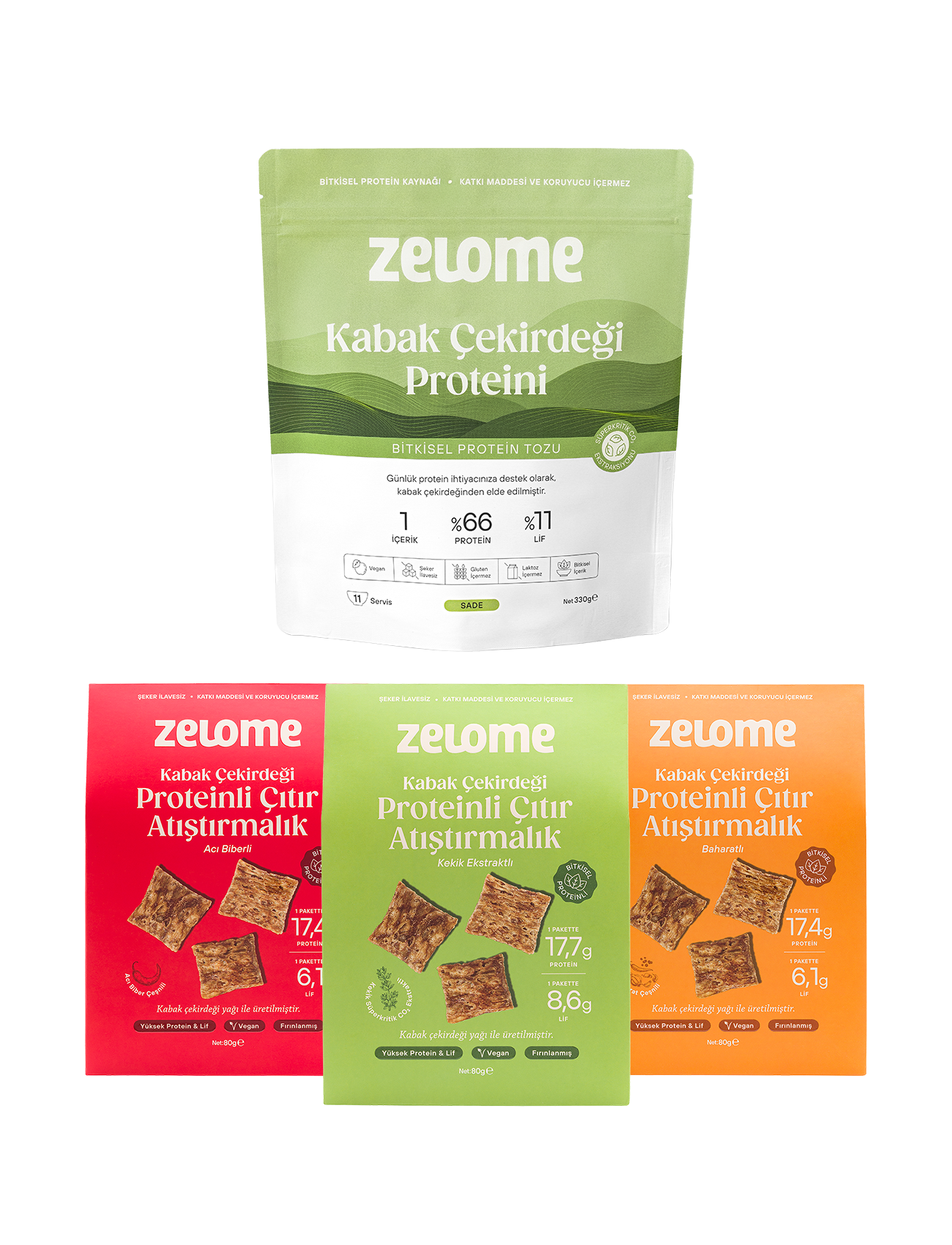 Kabak Çekirdeği Proteini + Çıtır Atıştırmalık Paketi