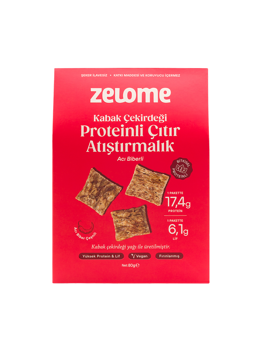 Acı Biberli Proteinli Çıtır Atıştırmalık