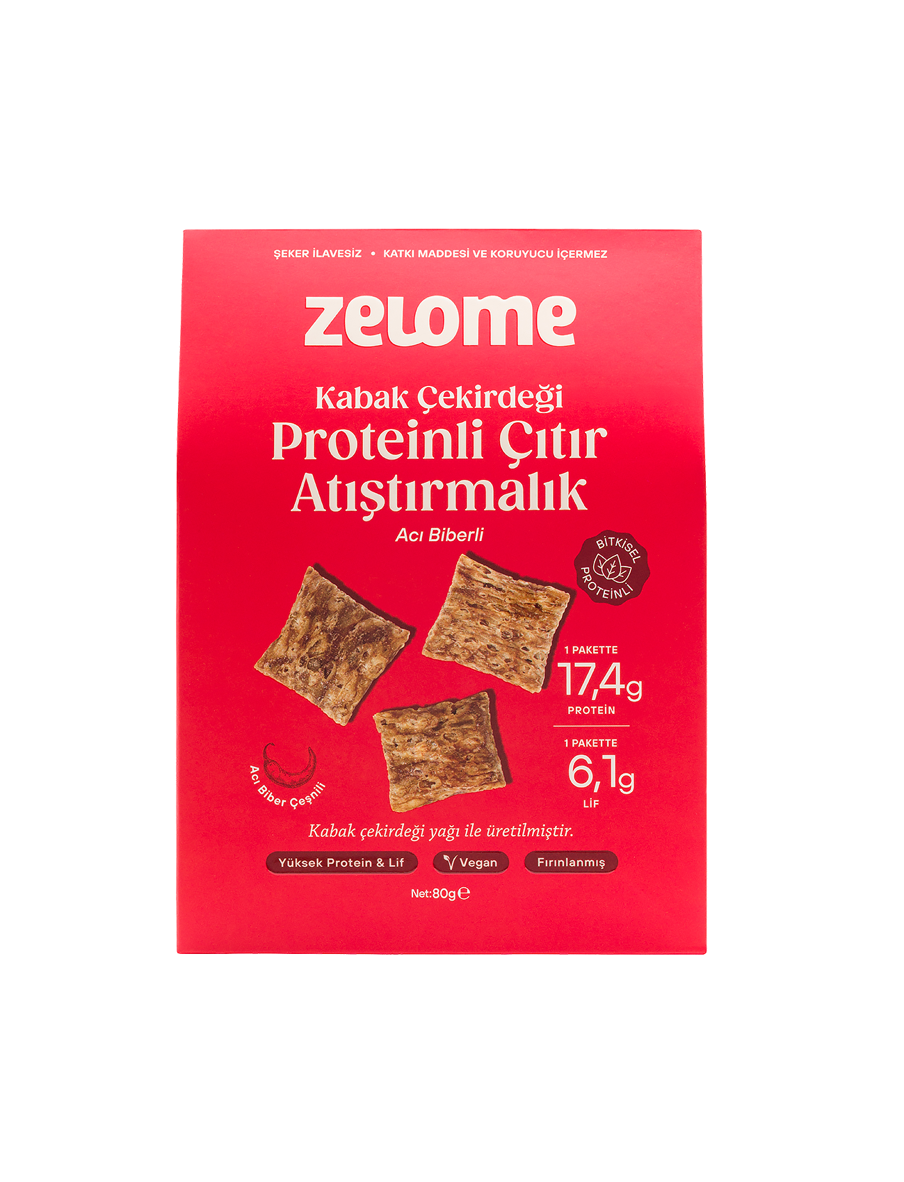 Acı Biberli Proteinli Çıtır Atıştırmalık